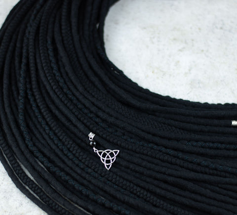Full set of Dark Viking wool dreads
