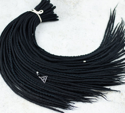 Full set of Dark Viking wool dreads
