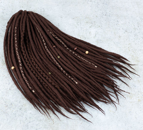 Chocolate wool dreads
