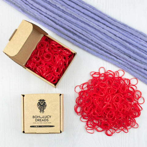 Fire red rubber band 500 pcs
