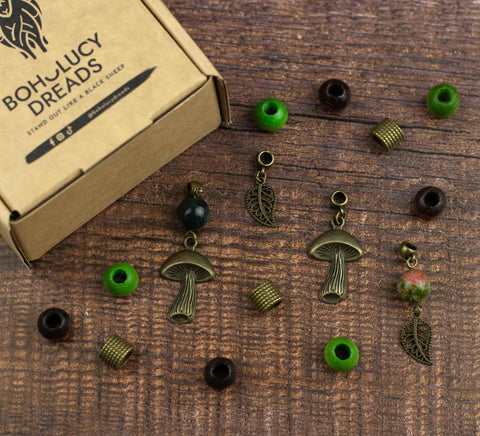 Forest dread bead set
