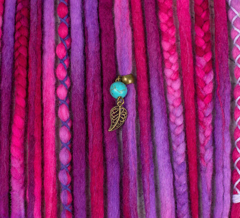 Fuchsia wool dreads