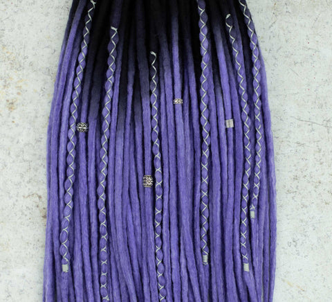 Gillyflower ombre wool dreads with black roots