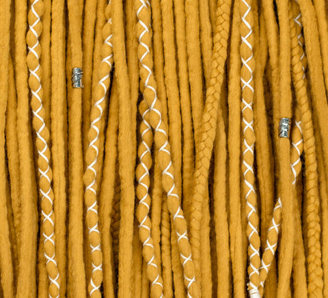 Honey set of 10 pcs wool dreads bundle