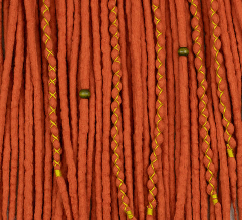 Marigold set of 10 pcs wool dreads bundle