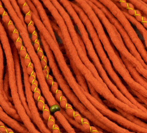 Marigold set of 10 pcs wool dreads bundle