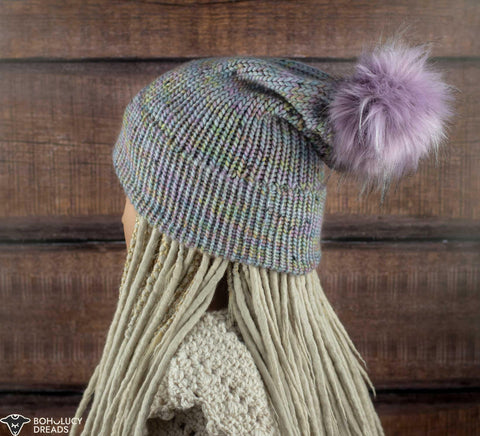 MERMAID Purple slouchy beanie