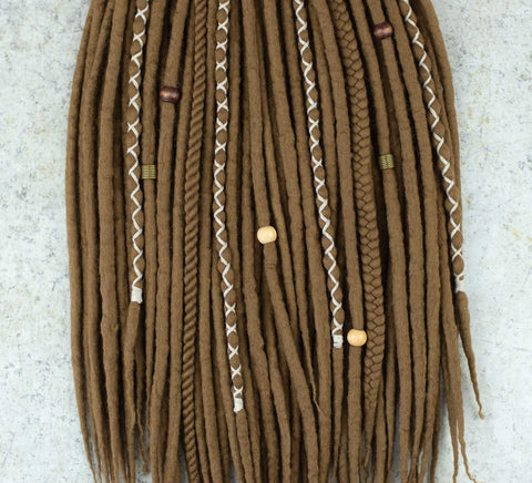 Nut wool dreadlock extensions