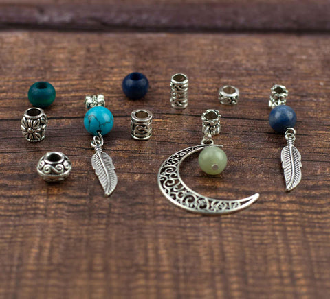 Ocean dread bead set