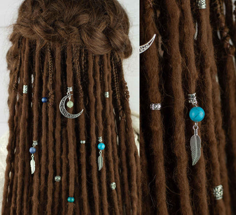 Ocean dread bead set