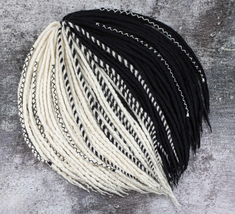 Piano wool dreadlock extensions