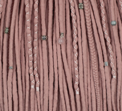 Shell set of 10 pcs wool dreads bundle