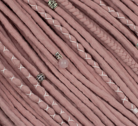 Shell set of 10 pcs wool dreads bundle