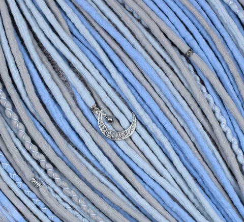 Sky wool hair extensions