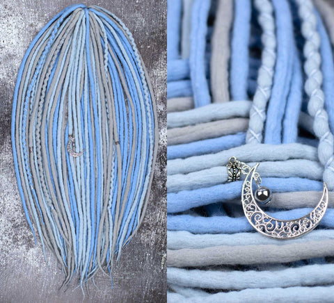 Sky wool hair extensions