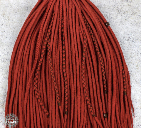 Rust wool dreads