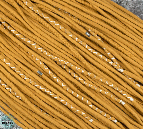 Honey wool dreadlocks